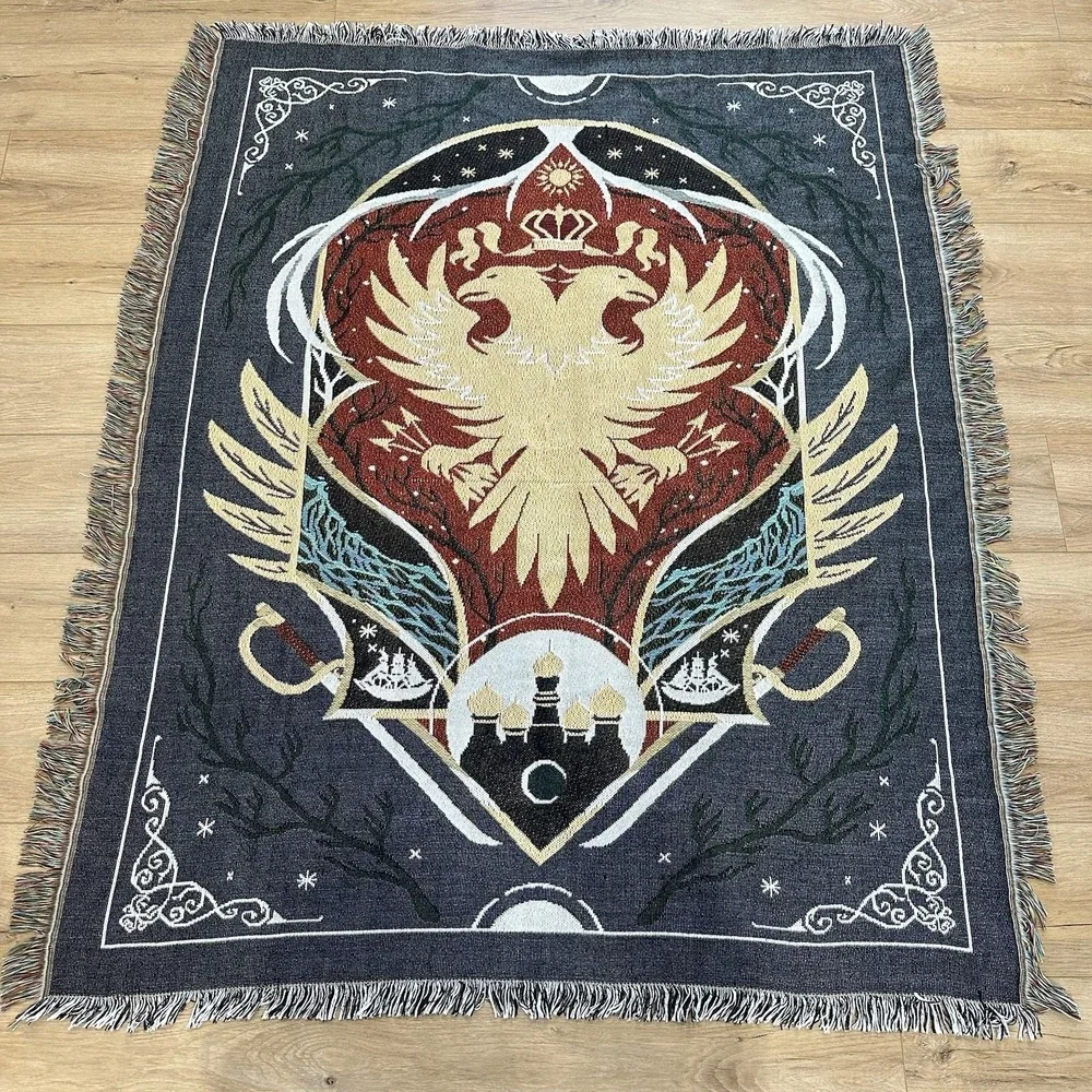 King Of Scars Tapestry Throw Blanket 60x51 Rule Of Wolves Cozy Decor